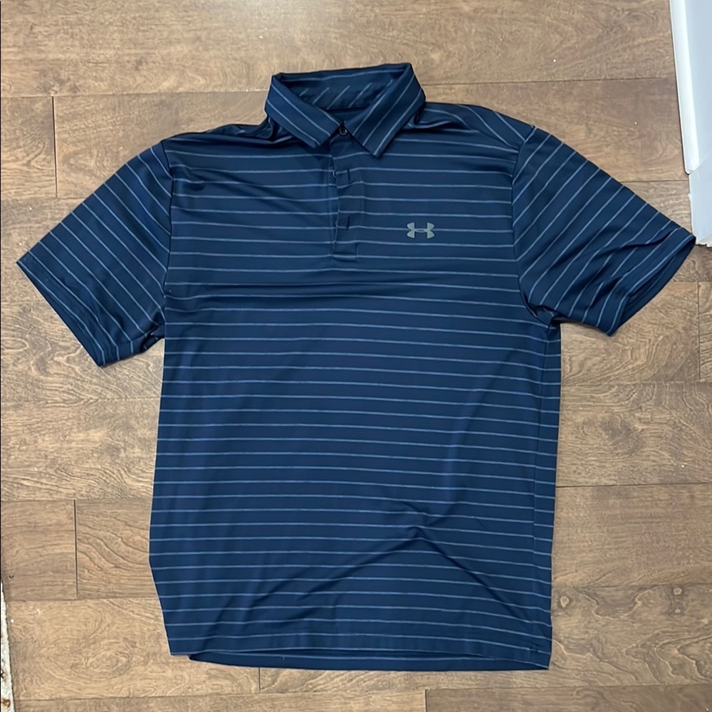 Under Armour Men's Navy Striped Polo Shirt